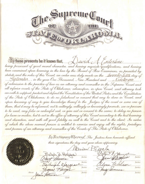 eec0d-davidenterline-lawlicense-oklahomasupremecourt