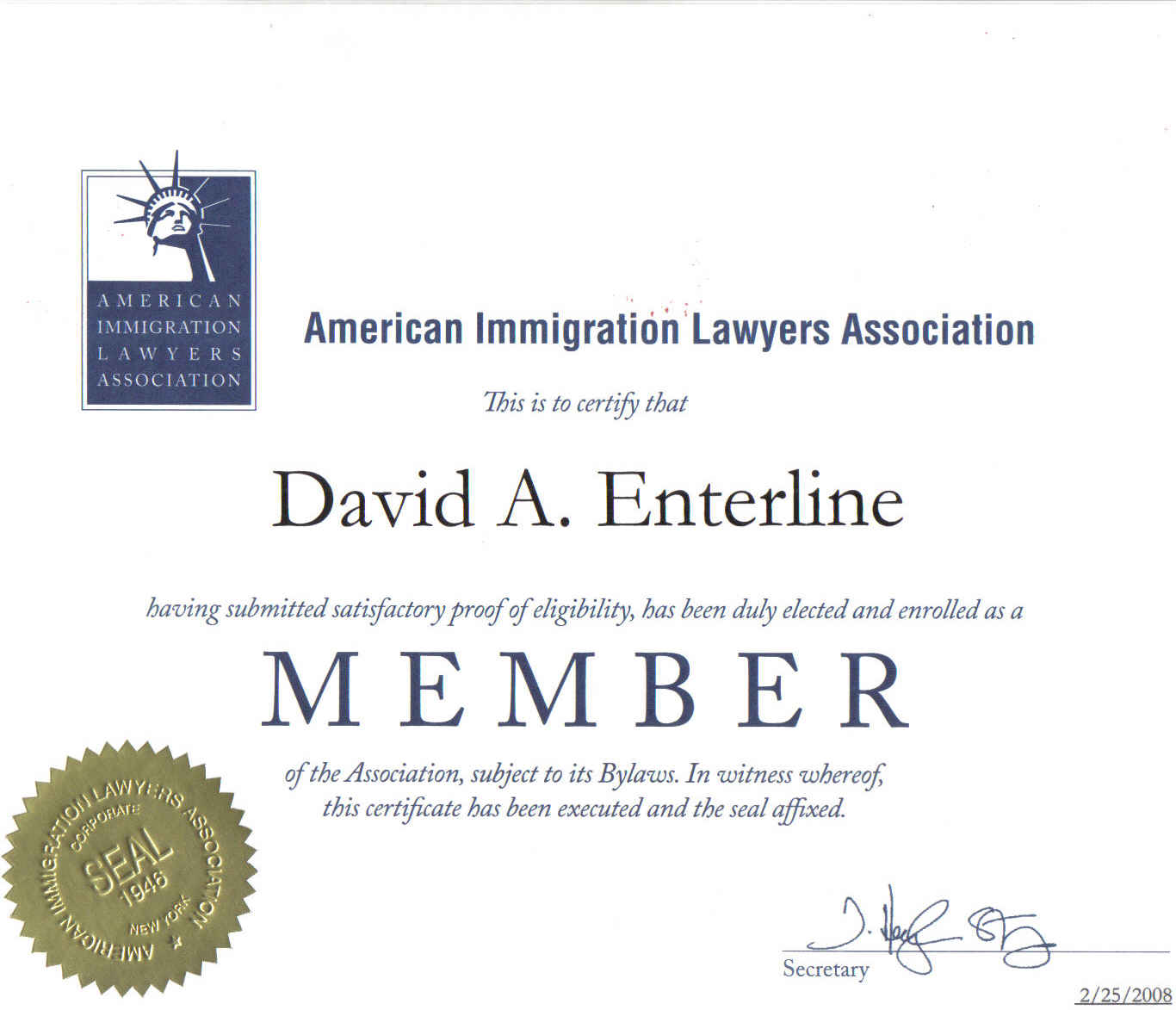 David Enterline – AILA Fec 25 2008